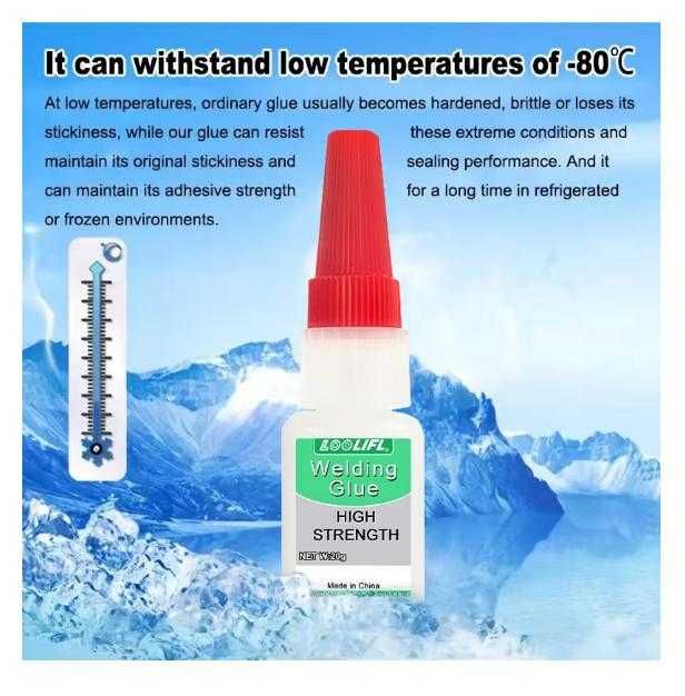 Лепило Хладилник Фризер Уплътнение Антифриз Пластмаса Гума Студ -80°C