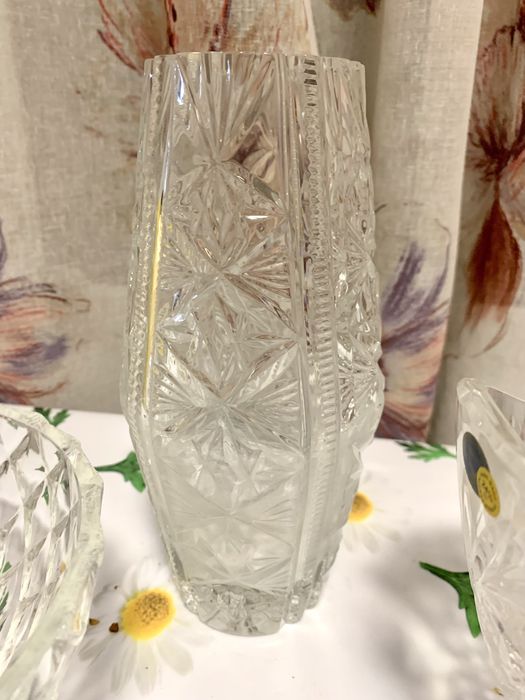 Хрустальные вазы, конфетницы, стаканы СССР 1883