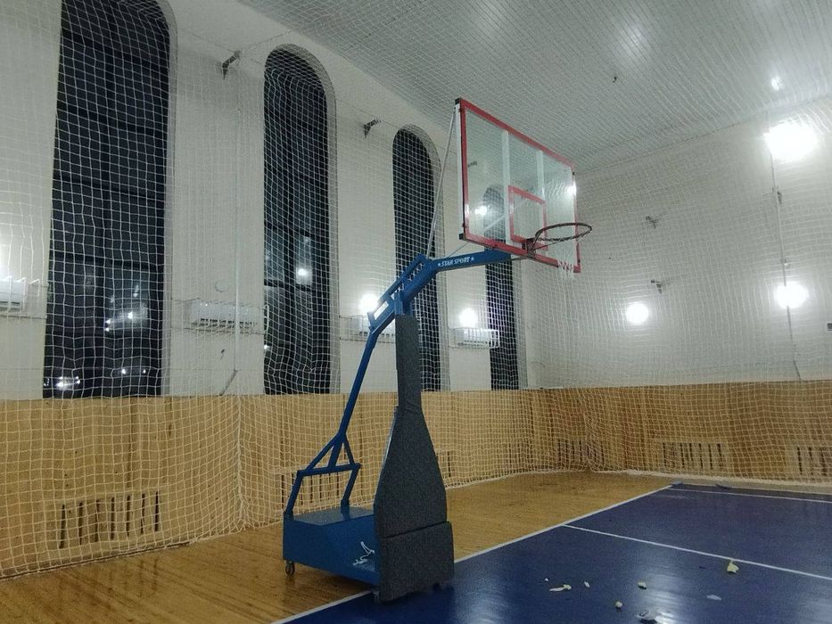 Баскетбольный щит кольцо профессиональной  раздвижной на колёсах