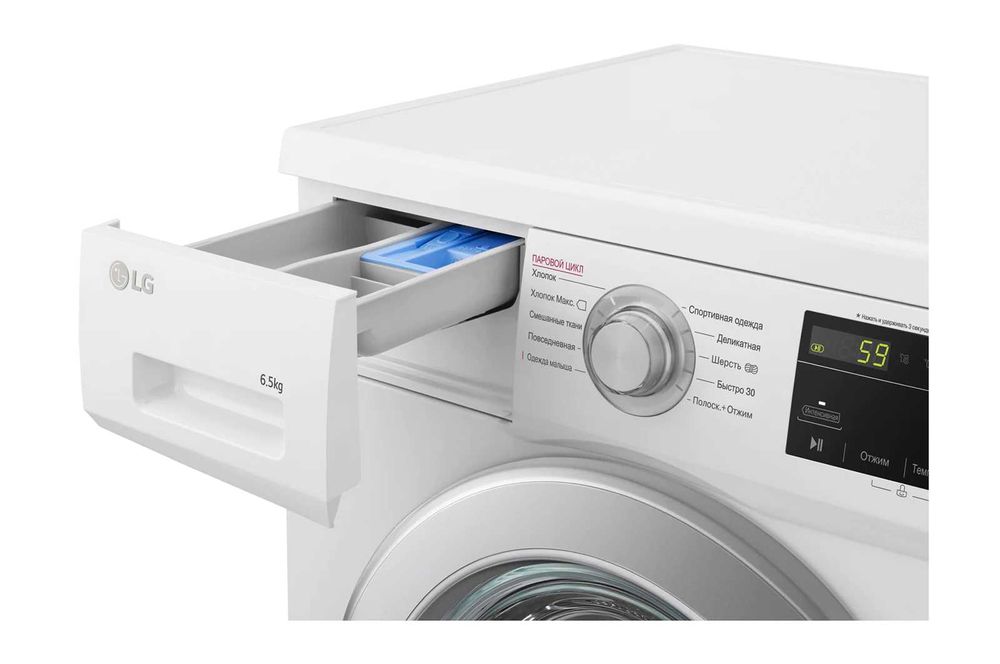 Стиральная машина LG 6,5 кг F2J3WS1W Inverter Steam 6 Motion