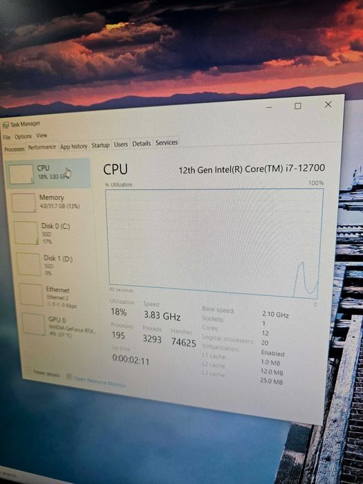 Sistem gaming I7 12700, 32gb DDR4, ssd 500gb, rtx 4060, wi-fi,etc !