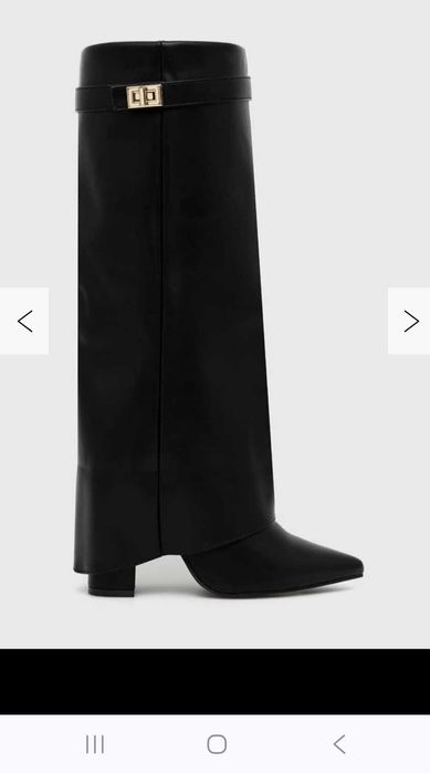 НОВИ! Дамски елегантни ботуши със скрит ток, размер 37