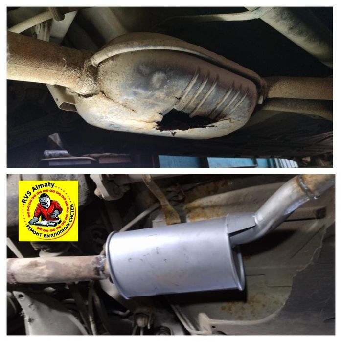 Ремонт выхлопной системы (глушитель)