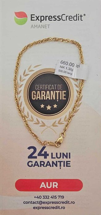 Bratara Aur 14K 1.32g(AG35 B:4616.9*46)Garantie 2 Ani!