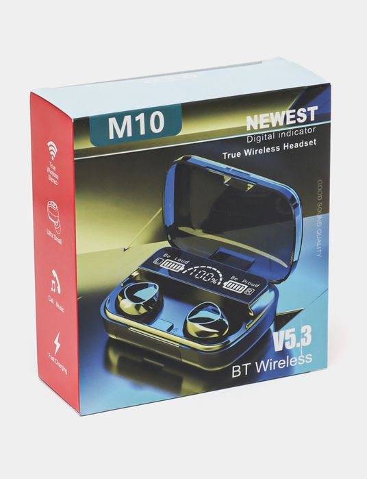 Model: M10 TWS 
Bluetooth: V5.3
Uzilib qolish masofasi:10m
Zaryad olis