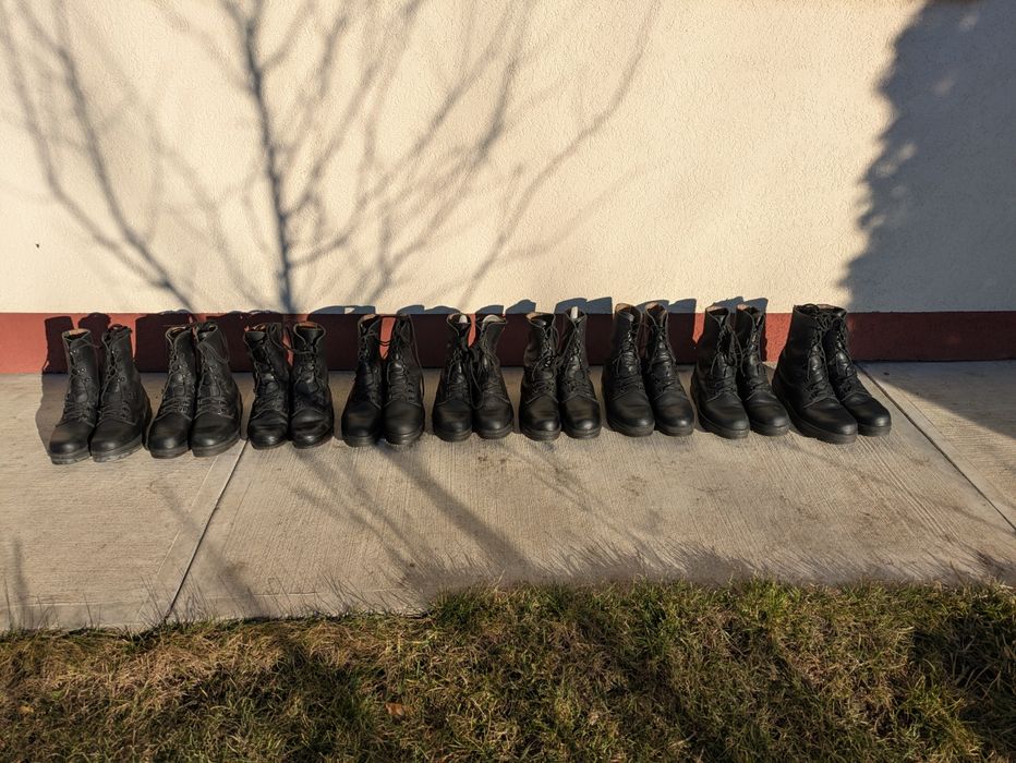 Bocanci de armata din piele naturala