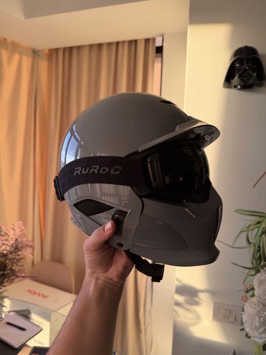 Casca Ruroc Fullface RG1 2022 Rheon NARDO GRAY + Ochelari Blackout