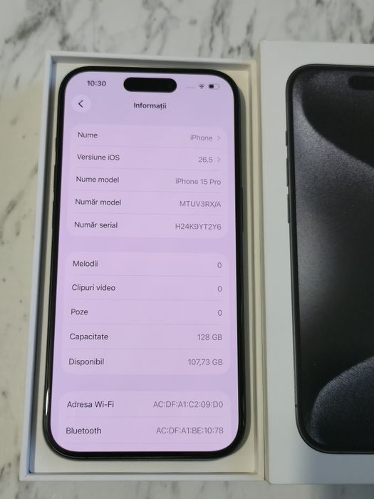 Vand/Schimb iPhone 15 Pro 128gb