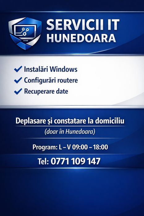 Servicii IT - Reparații PC, Instalare Windows