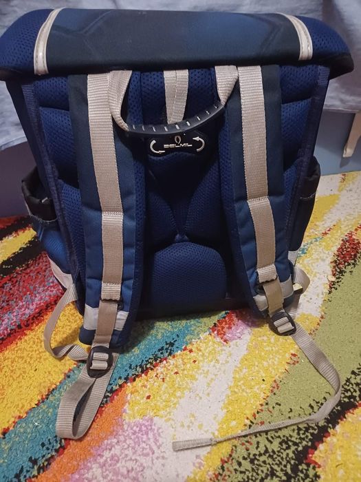 Ергономична ученическа раница-кутия Belmil Pixel за деца от 6 до 9г