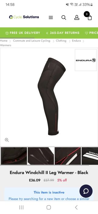 Endura windchill 2 leg warmers; CRAFT thermo
