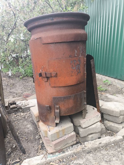 Печь под казан. Буржуйка.