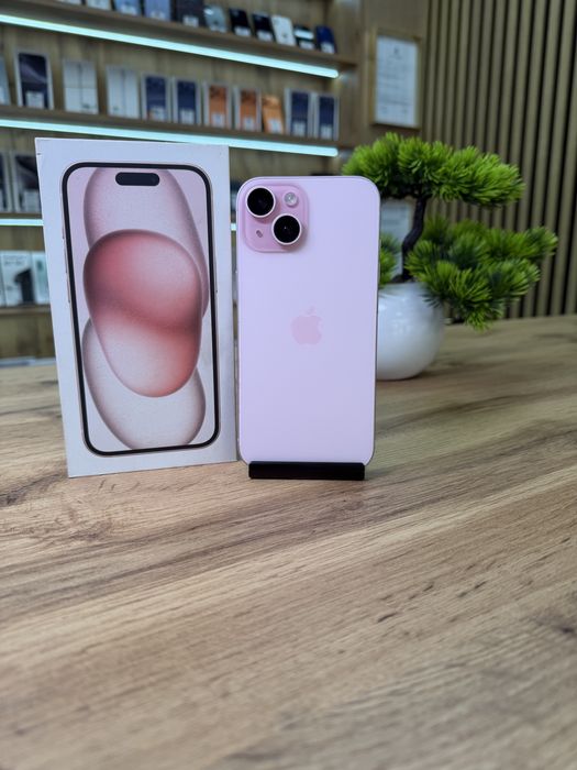 ‼️iPhone 15 128Gb Pink - Sanatate bat.100% - Garantie 12 luni