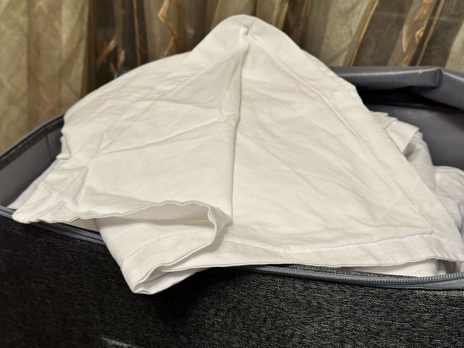 Бяла калъфка за възглавница с борд Ранфорс 50/70