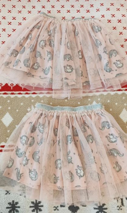 Fusta din tull, cu imprimeu unicorni , măsura 98-104