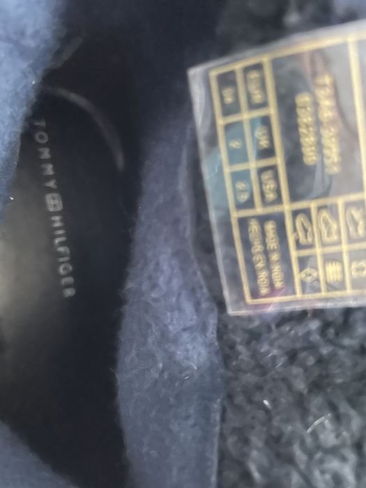 Ghete fete, piele bleumarin