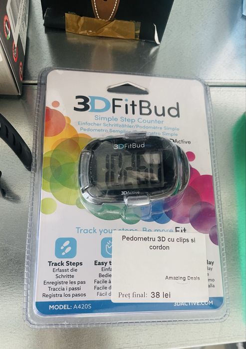 Pedometru 3D cu clips si Cordon