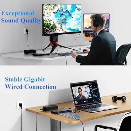 Нова 12 в 1 USB-C докинг станция 100W тройна 4K дисплей поддръжка Хъб