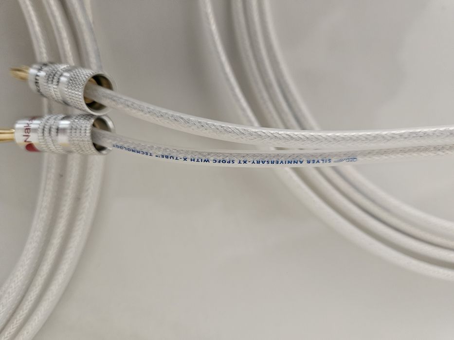 QED Silver anniversary xt, Nakamichi banana plugs