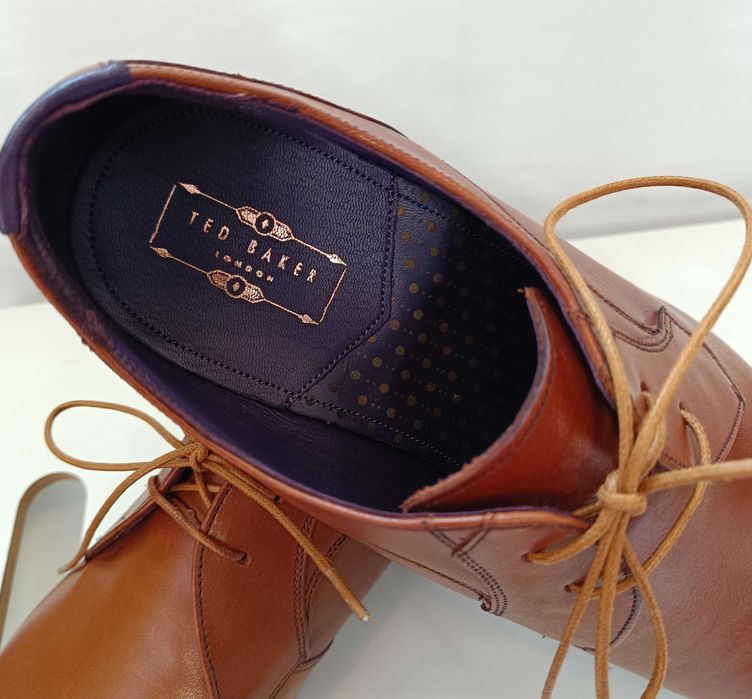 Pantofi derby 41.5 42 premium Ted Baker London NOI piele naturala moal