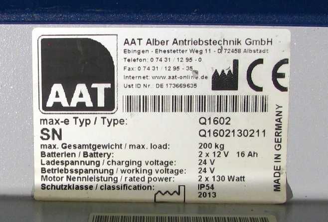 Ansamblu motor pentru carucior electric AAT Max-E Q1602