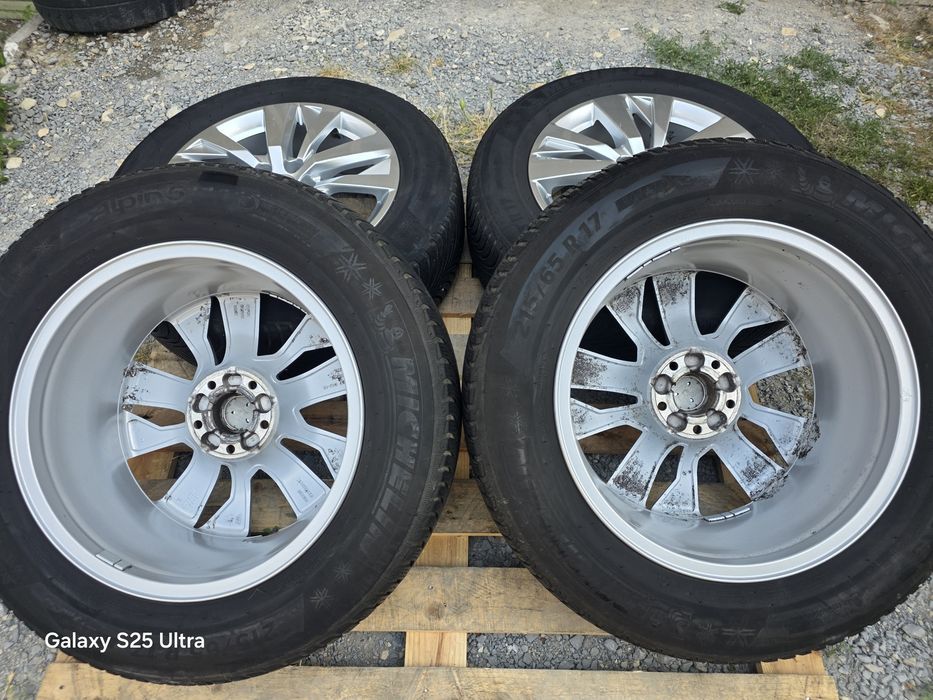 Лети джанти 17ки 5х108 Peugeot + зимни гуми 215/65/17 Michelin