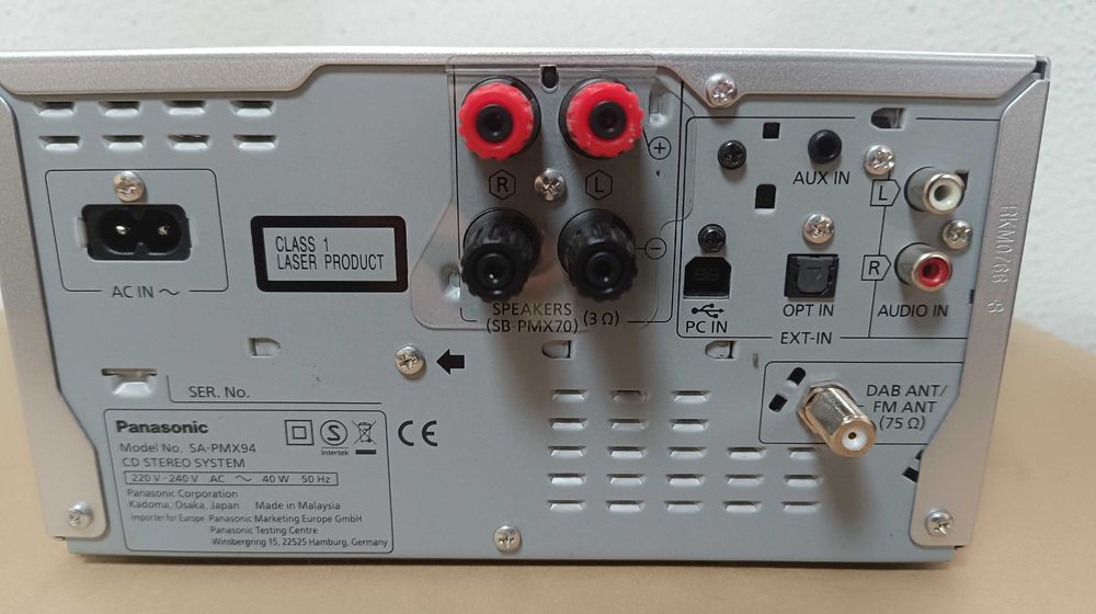 Panasonic PMX94EG-K ,Bluetooth,USB,CD,Telecomanda originala ,2x60 watt