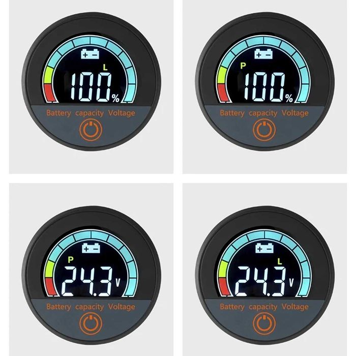 Indicator baterie – Voltmetru DC 12V–72V display bicicletă trotinetă