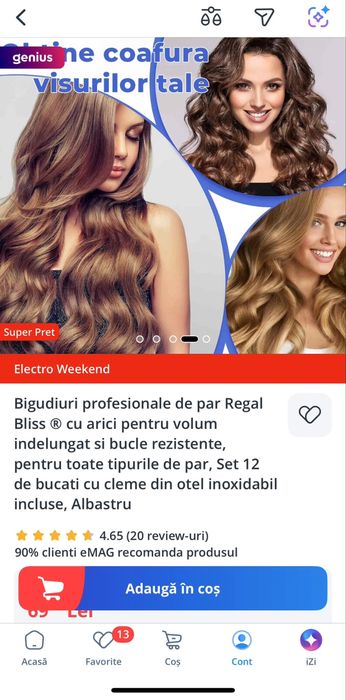 Bigudiuri  profesionale de par 12 bc