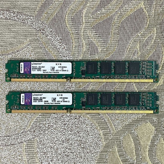 Оперативная память, ОЗУ Kingston DDR3 8ГБ (2х4ГБ) 1333МГц