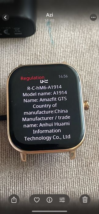 Ceas smart AmazfitGTS A1914 incarcator