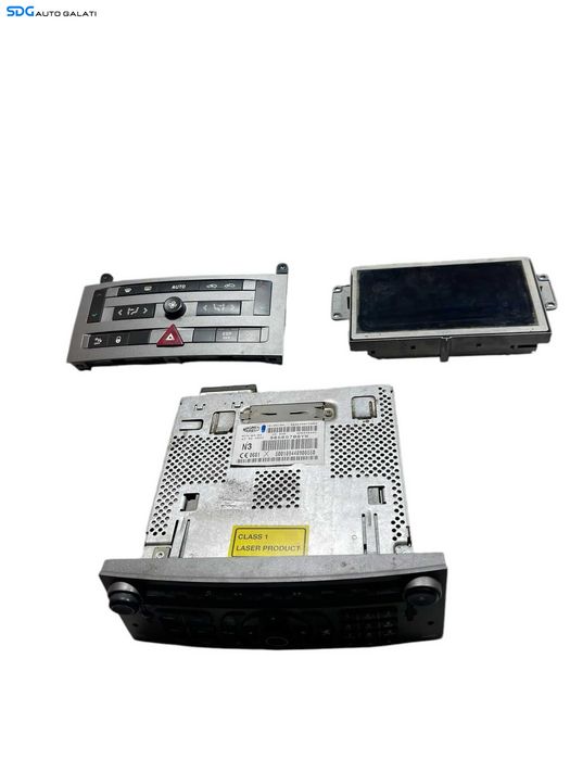 Navigatie Completa Unitate Radio Display Climatronic Panou AC Peugeot 407 2004 - 2010 Cod 96573322 96573322YW 96565708 96565708YW 9656690780 [N1003]