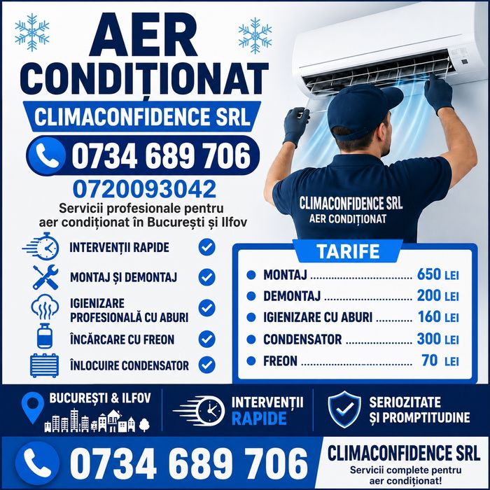 AER CONDITIOMAT - montaj - service - igienizare