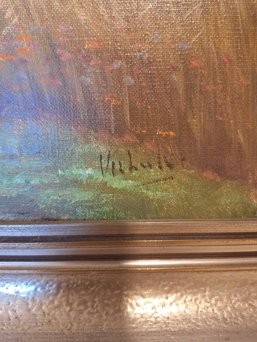 Голяма  авторска маслена картина пейзаж