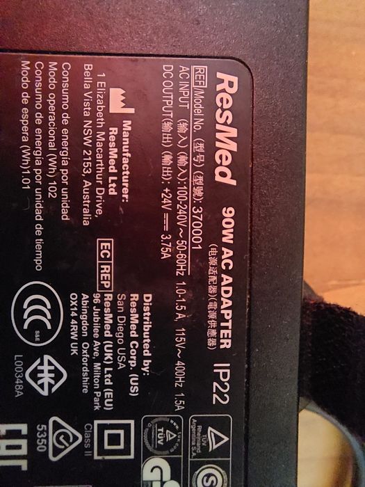 Alimentator aparat Resmed ,tensiune 24v ,curent 3.75A ,90w