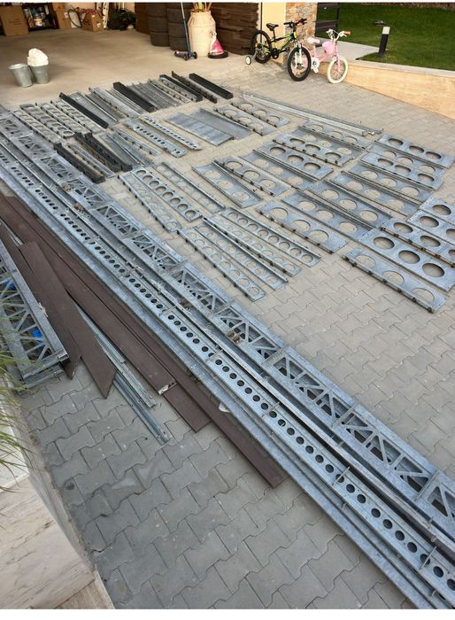 Метално, поцинковано покривало за басейн 8м/4м