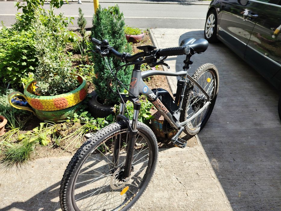 Bicicletă Afisport electrică roți 27,5,3×9 viteze