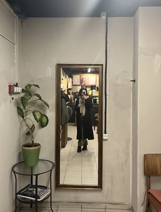 Пальто шерстяное черного цвета