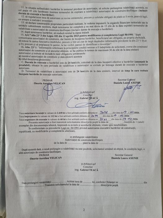 Teren cu proiect si autorizare de construcție