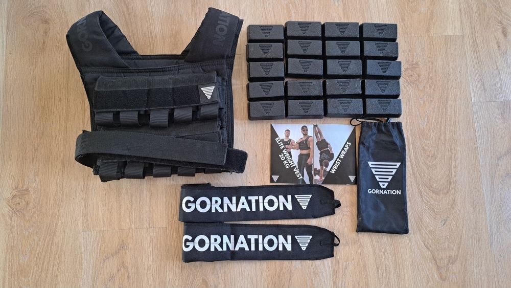 Gornation weight vest 20kg+performance wrist wraps/ жилетка20кг+накитн