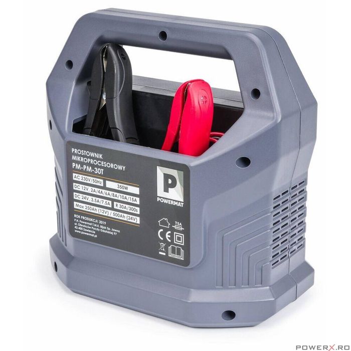 Redresor auto cu microprocesor, 6V-12V 30T, Powermat