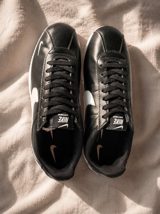 Кроссовки Nike Cortez (Черные с белым)