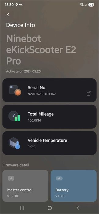 Trotineta electrica NINEBOT E2 Pro, 10 inch, negru, 100km mersi