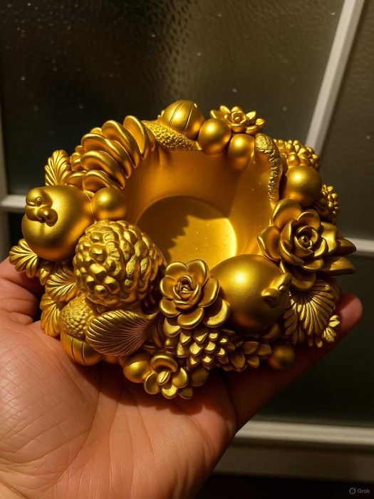 Гипсовый подсвечник раскраска