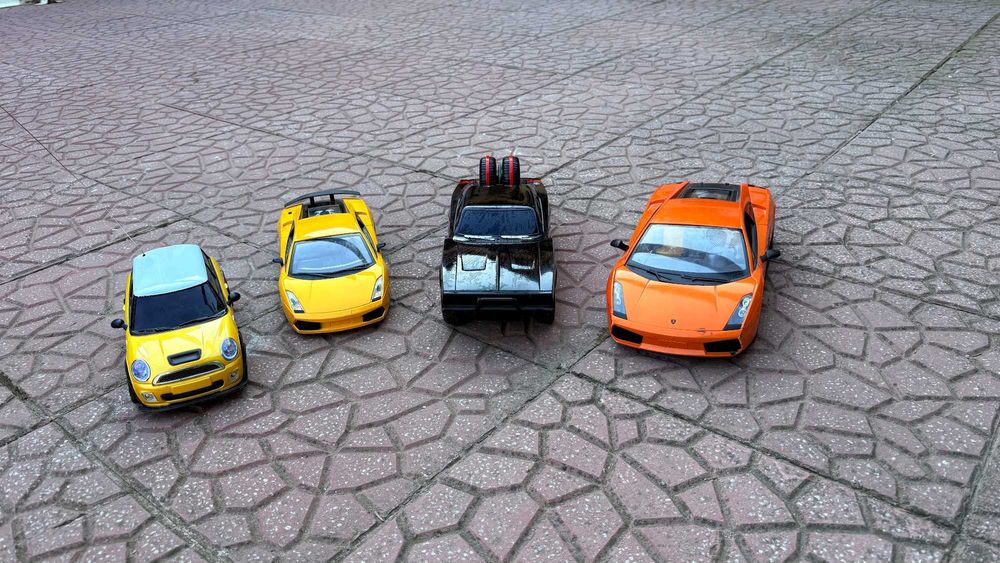 Lot 4 masinute machete mari (Lamborghini, Mini Cooper) - Fara telecomanda