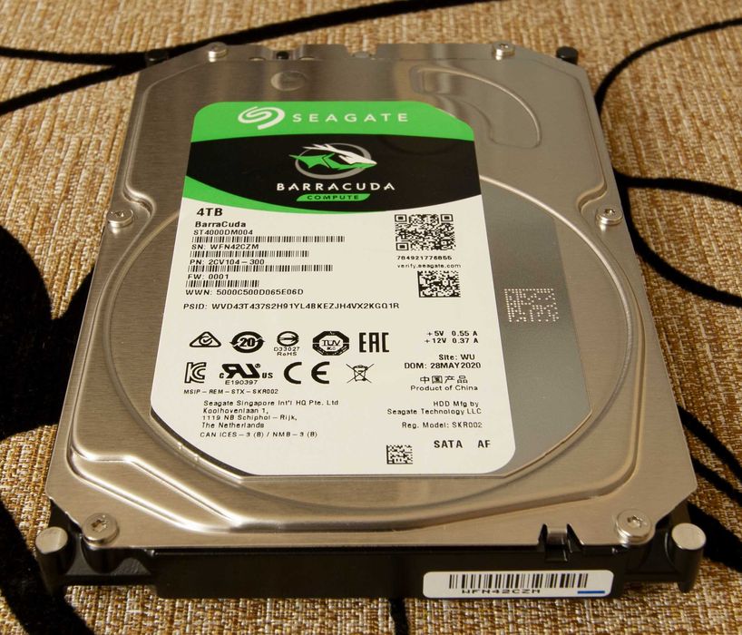 HDD Seagate BarraCuda 4TB, 5400 rpm, 256 MB cache, SATA III Desktop