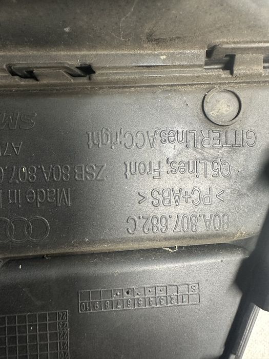 Radar.grilă bară față.audi q5.80a.cod:80a907541.