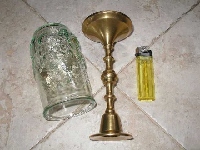 Свещник Ваза-Бронз Стъкло