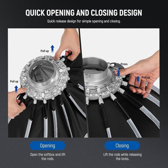 Октагон. 120см. Брзосгъваем. Грид. фото. видео. софтбокс. светкавица