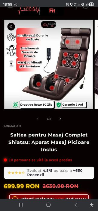 De vânzare saltea pt masaj complet